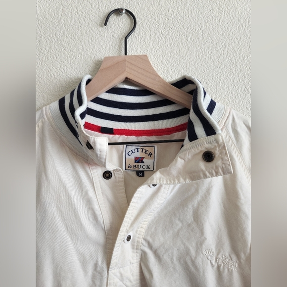 VINTAGE Cutter & Buck Golf Winbreaker Ivory/Navy - Picture 5 of 9